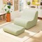 Teddy Velvet Ergonomic Bean Bag Chair with Ottoman Set for TV Reading, or Lounging